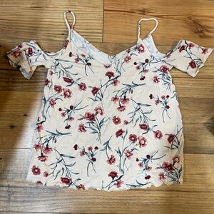 Floral Cold Shoulder Top
